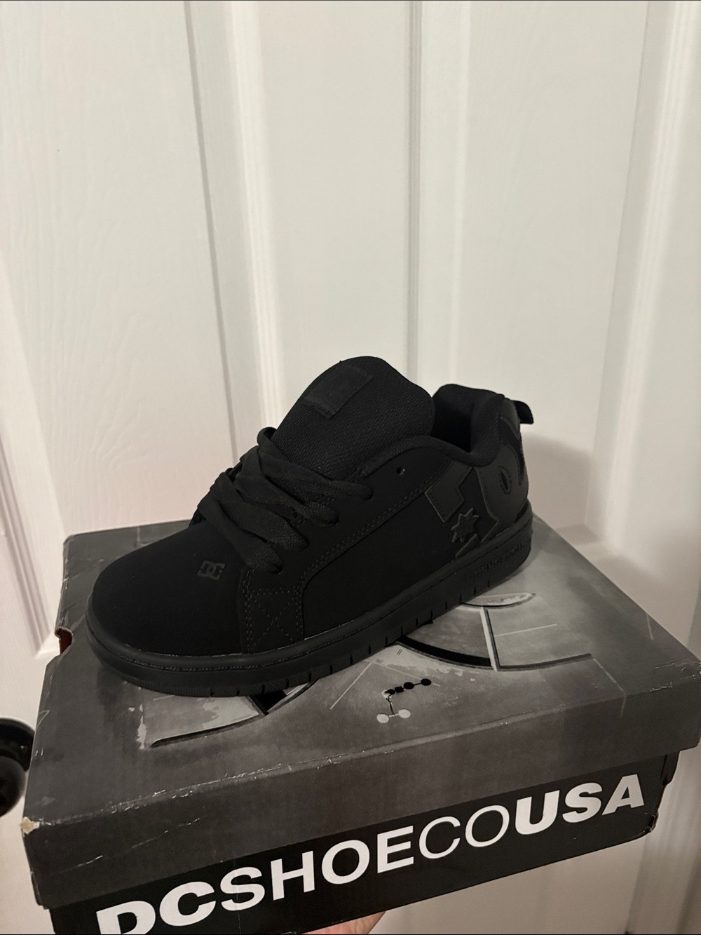 DC Kids Black Low-Top Skate Sneaker